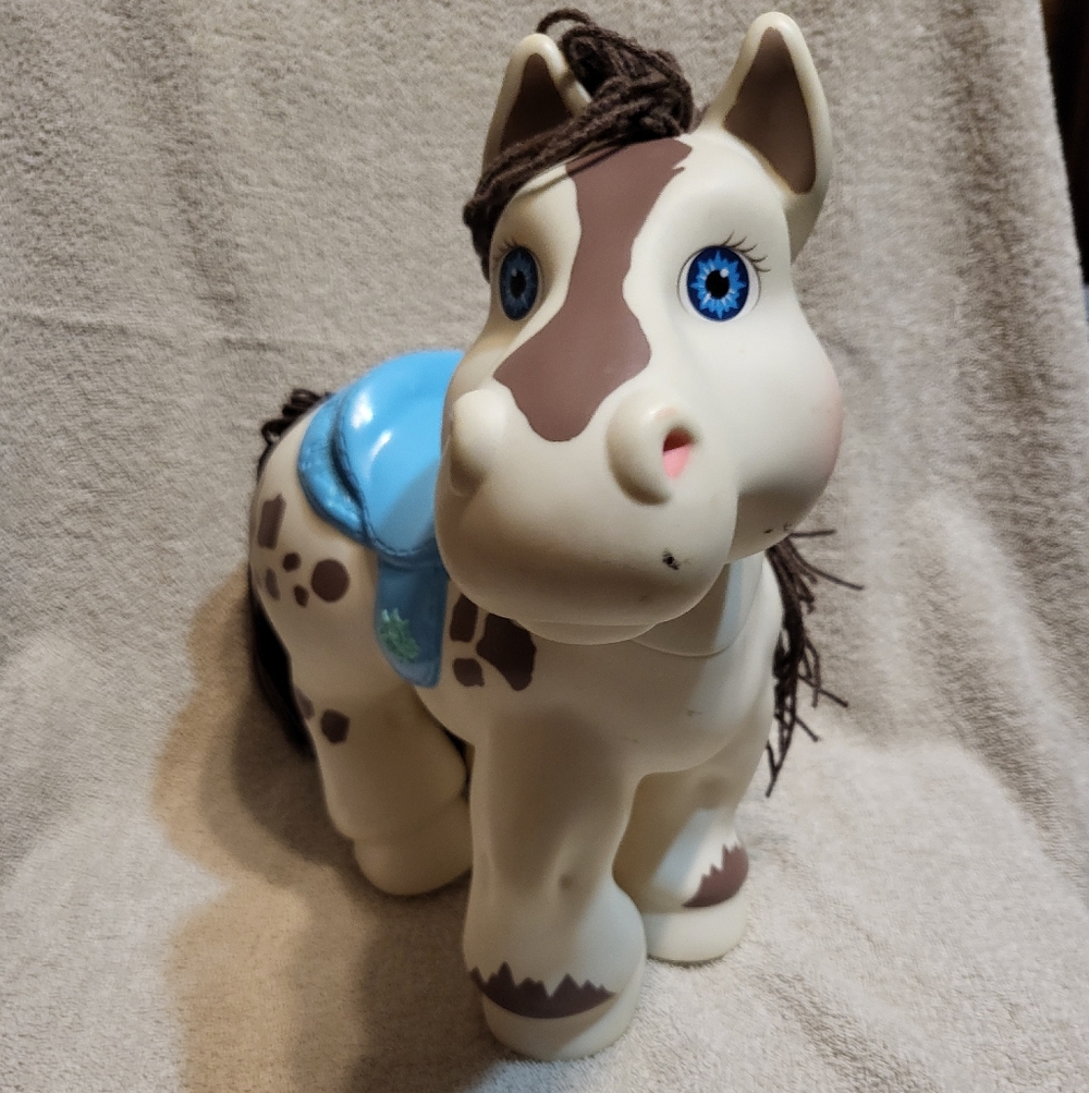 Charming Cream and Blue Pony Toy - Picture 2 of 6
